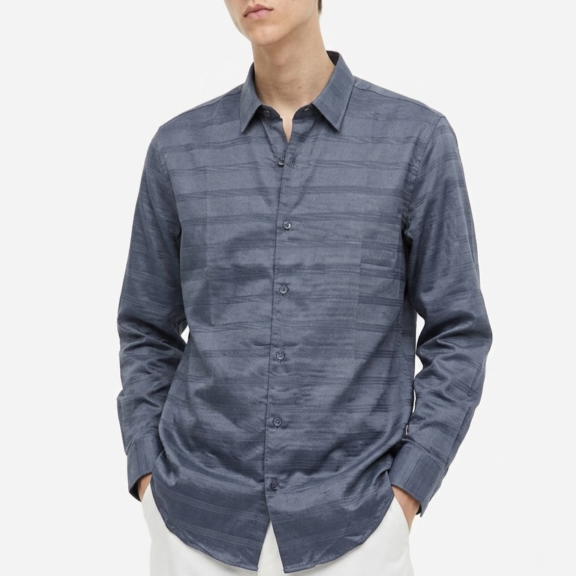 qarment formal shirt blue color