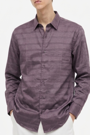 qarment formal shirt purple color