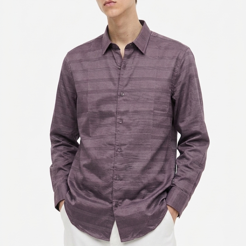 qarment formal shirt purple color