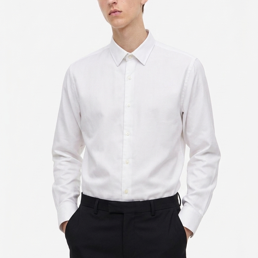 qarment formal shirt white color