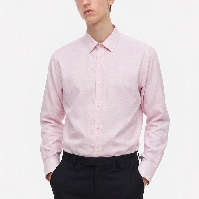qarment formal shirt baby pink color